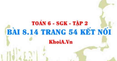 Bài 8.14 trang 54 Toán 6 Tập 2 Kết nối tri thức
